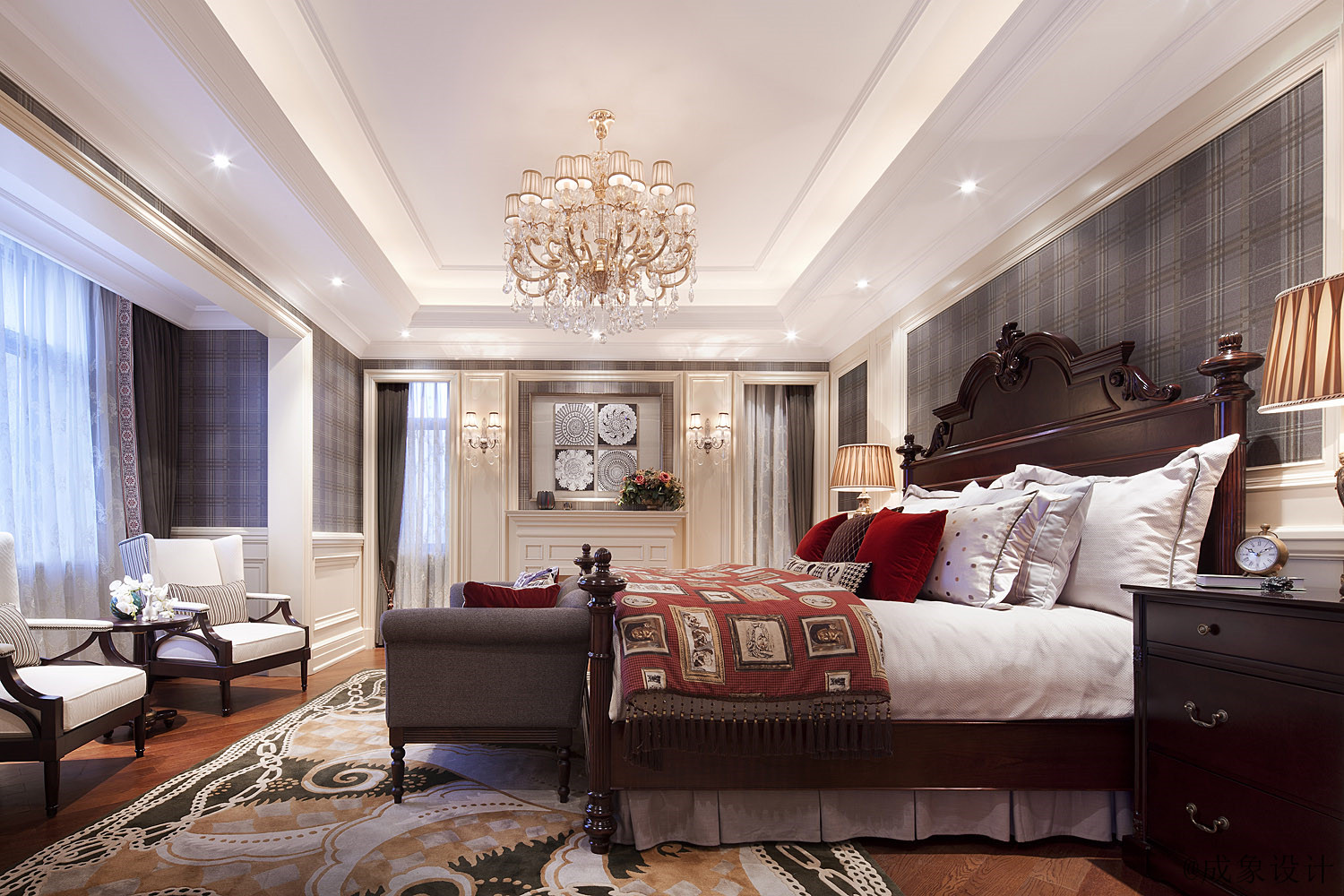 法式庄园独栋别墅装修设计效果图,高大上的欧式风格别墅设计