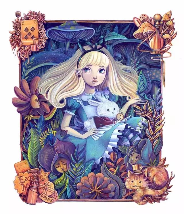 插画魔卡少女樱,插画少女和猫图片