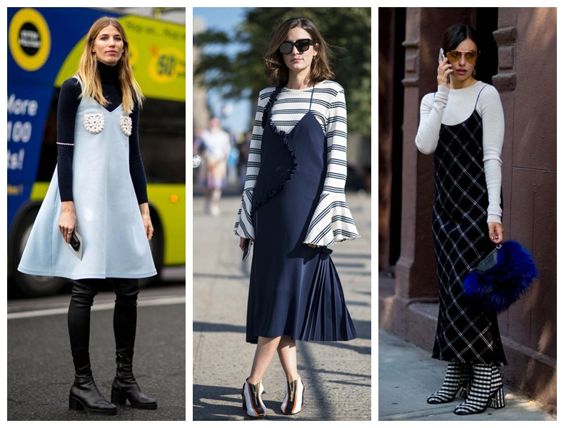 连衣裙正确穿搭方式图解,秋冬连衣裙穿搭技巧大全