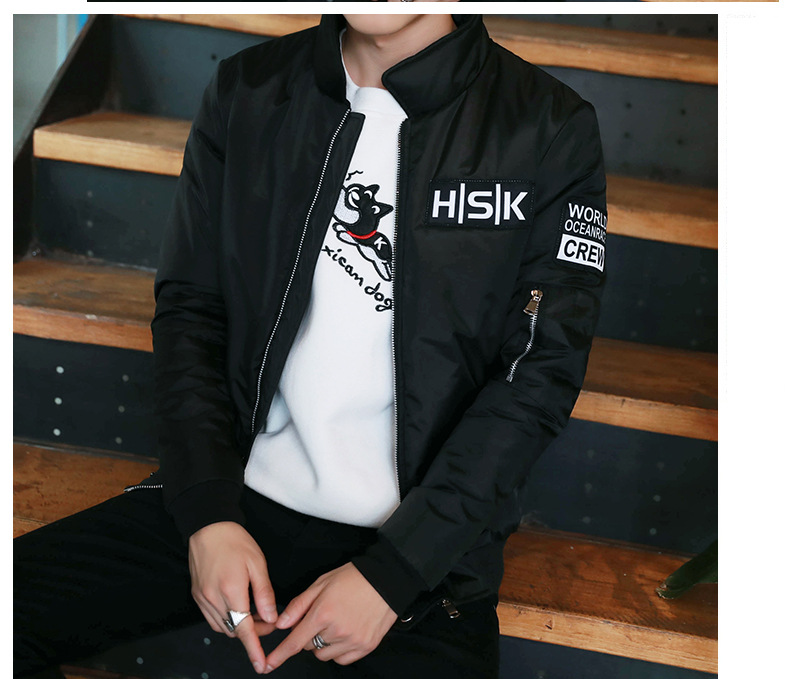 棒球领加厚棉服外套，冬日下的日照型男