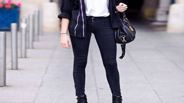 大上衣紧裤子,秋冬裤子百搭上衣随便穿