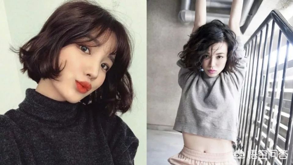 胖妹妹圆脸发型短发,大圆脸合适哪种短发烫卷