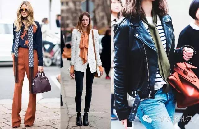 丝巾围巾搭配秋冬,丝巾围巾时髦搭配系法