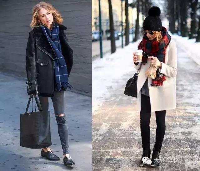 丝巾围巾搭配秋冬,丝巾围巾时髦搭配系法