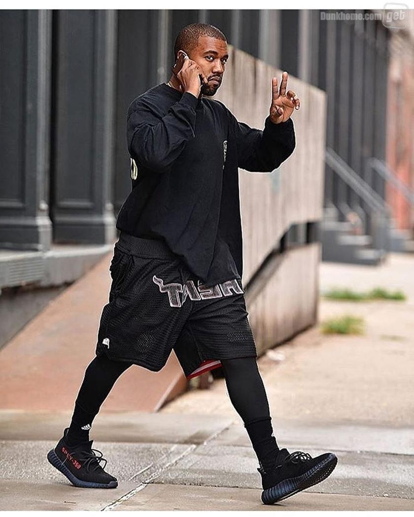 侃爷上脚yeezy450,侃爷上脚yeezy350搭配