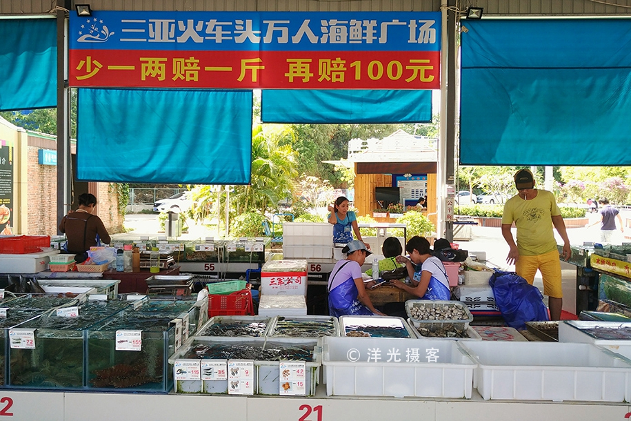 现在的三亚海鲜市场,海鲜市场发现什么东西
