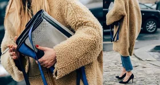 泰迪熊外套穿搭,超好看泰迪熊外套