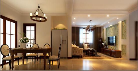 合肥苹果装饰装修案例美邻馨园129㎡12万美式风格