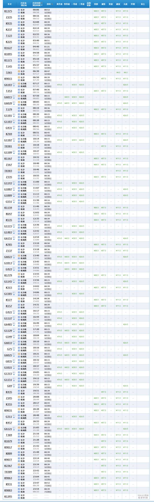 长沙至常德高铁时刻表查询,最新长沙至广州高铁时刻表