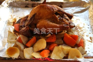 美味的脆皮烤鸡味道太香了,圣诞脆皮烤鸡教程