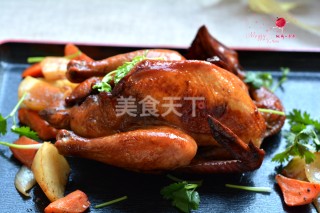 美味的脆皮烤鸡味道太香了,圣诞脆皮烤鸡教程