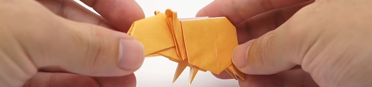 用折纸折出会动的娃娃和小人,折纸手工8-10岁简单折纸小动物