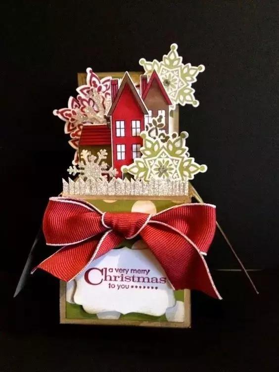 正方形立体盒子贺卡,立体盒子贺卡怎么做