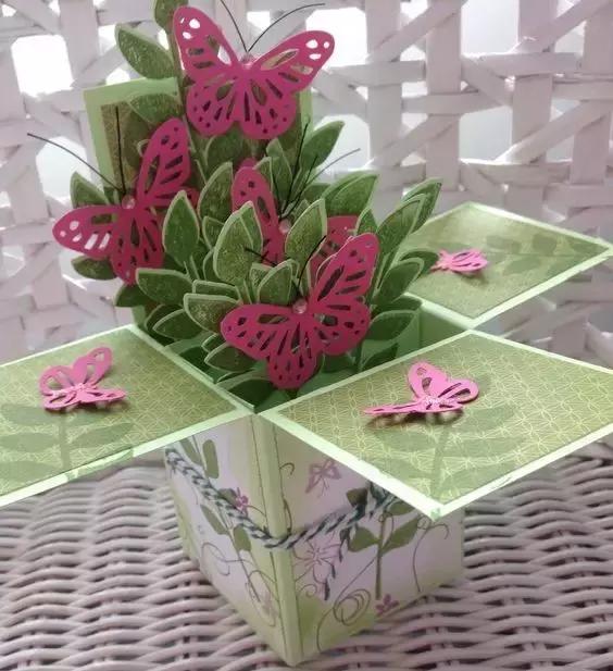 正方形立体盒子贺卡,立体盒子贺卡怎么做