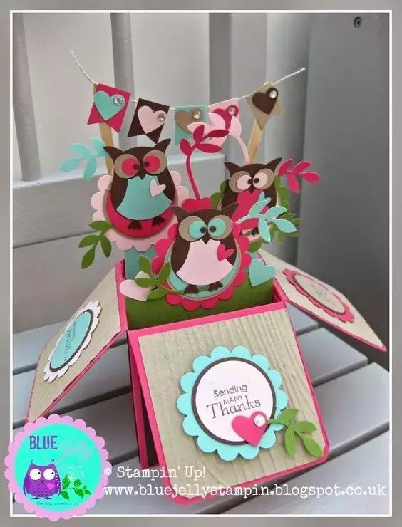 正方形立体盒子贺卡,立体盒子贺卡怎么做