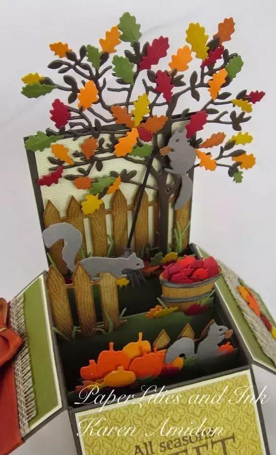 正方形立体盒子贺卡,立体盒子贺卡怎么做