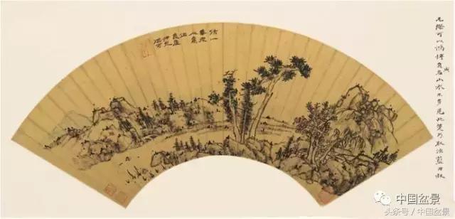 扇面文化与松柏盆景艺术欣赏