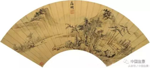 扇面文化与松柏盆景艺术欣赏