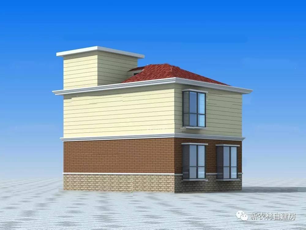 双拼二层兄弟共建房图纸20万以内,20万别墅砖混二层免费图纸