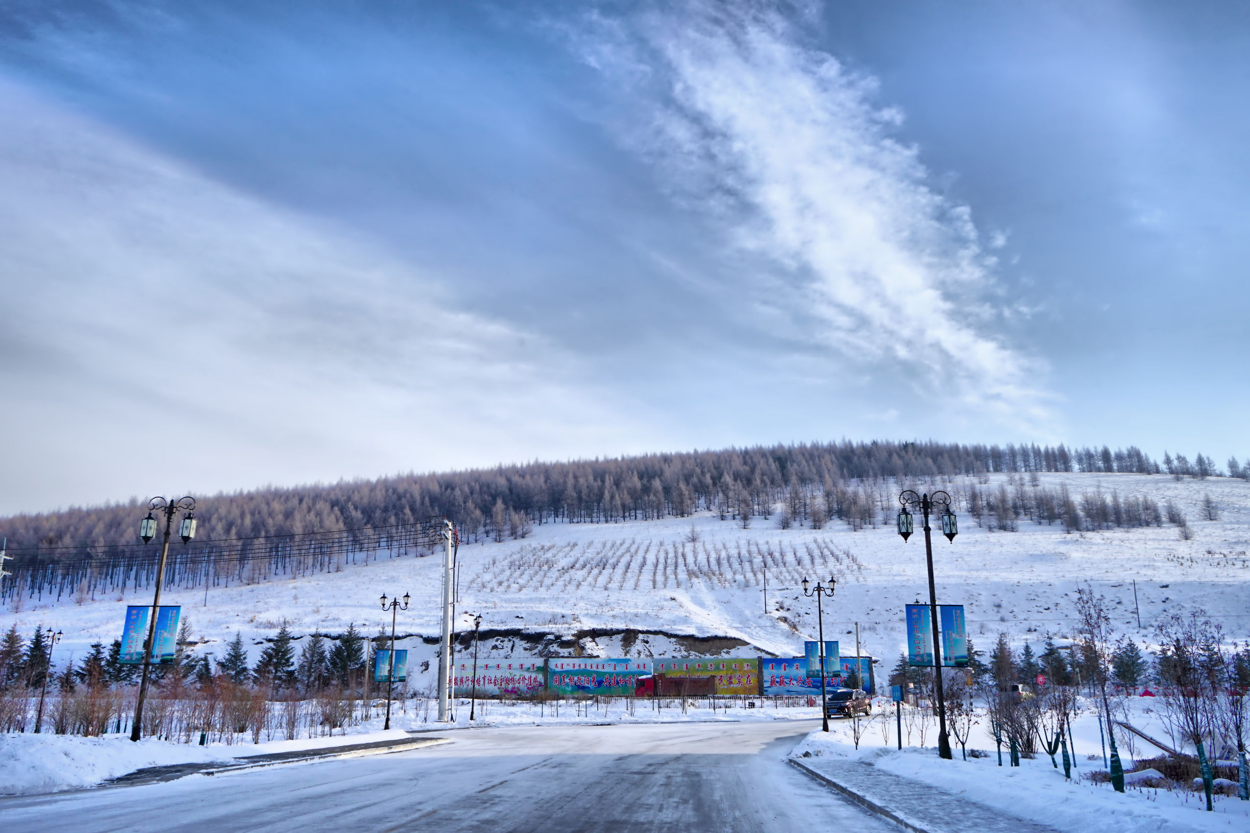 穿越内蒙古大草原雪景,来内蒙古大草原看雪