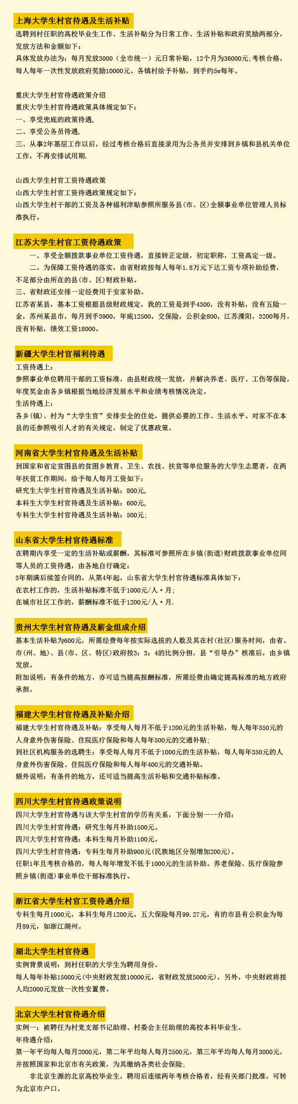 福利参照公务员，年终奖3万，大学生村官待遇其实不低！