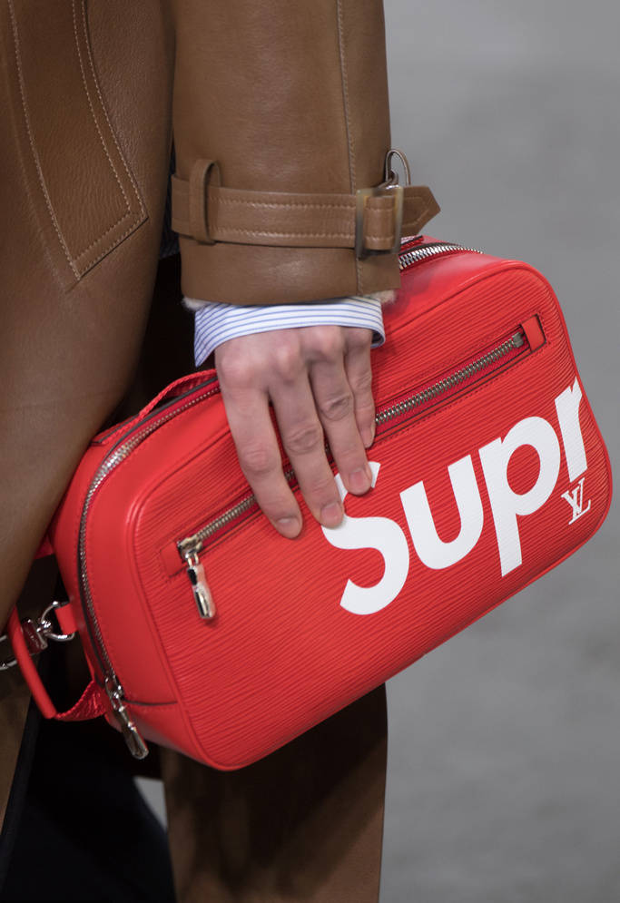 lv联名supreme牛仔外套2018款,lvsupreme联名搭配