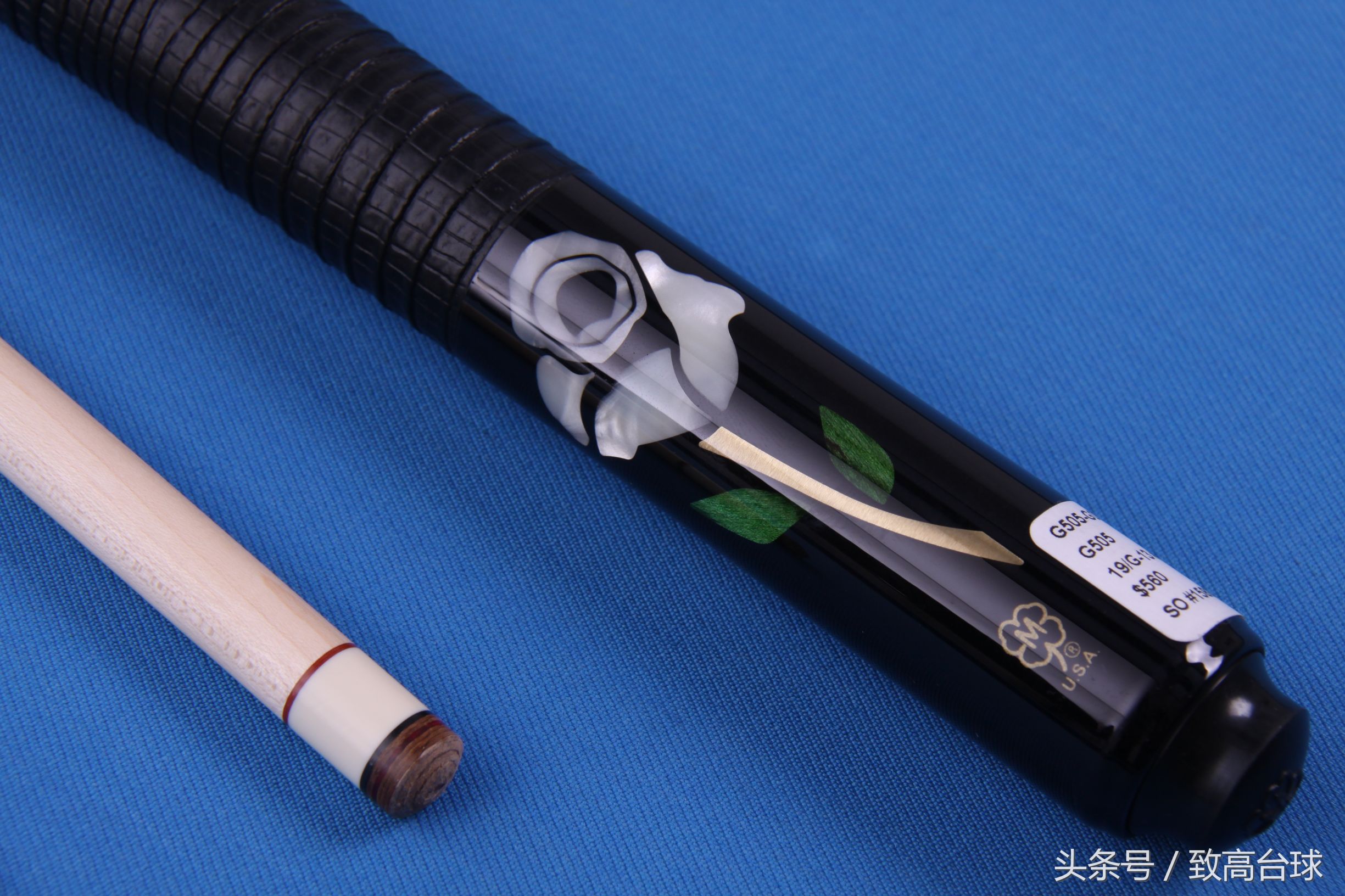 花朵型台球杆,美式微雕台球杆