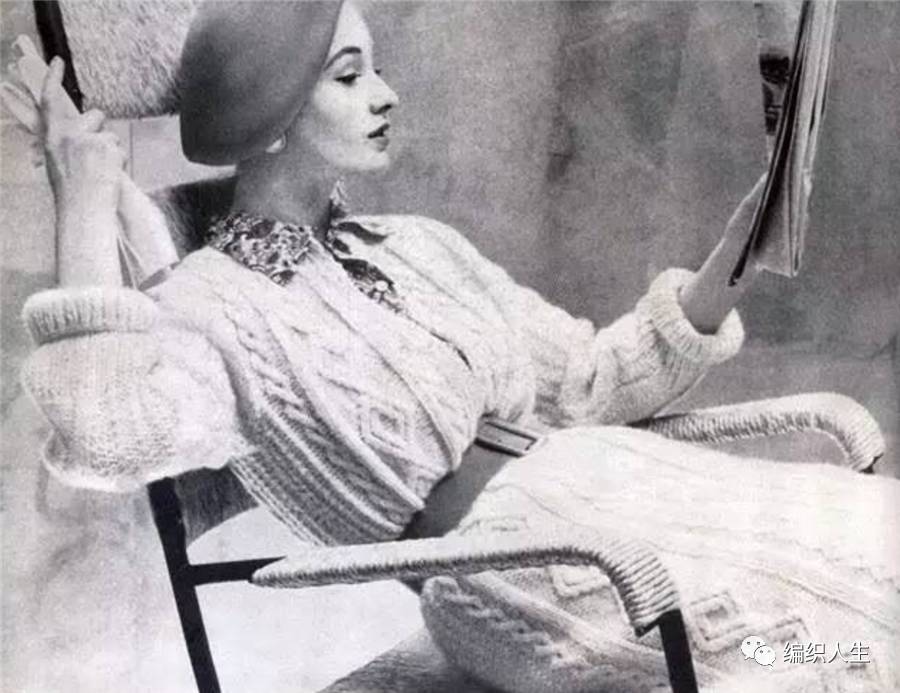 根西岛毛衣,费尔岛圆肩毛衣图解