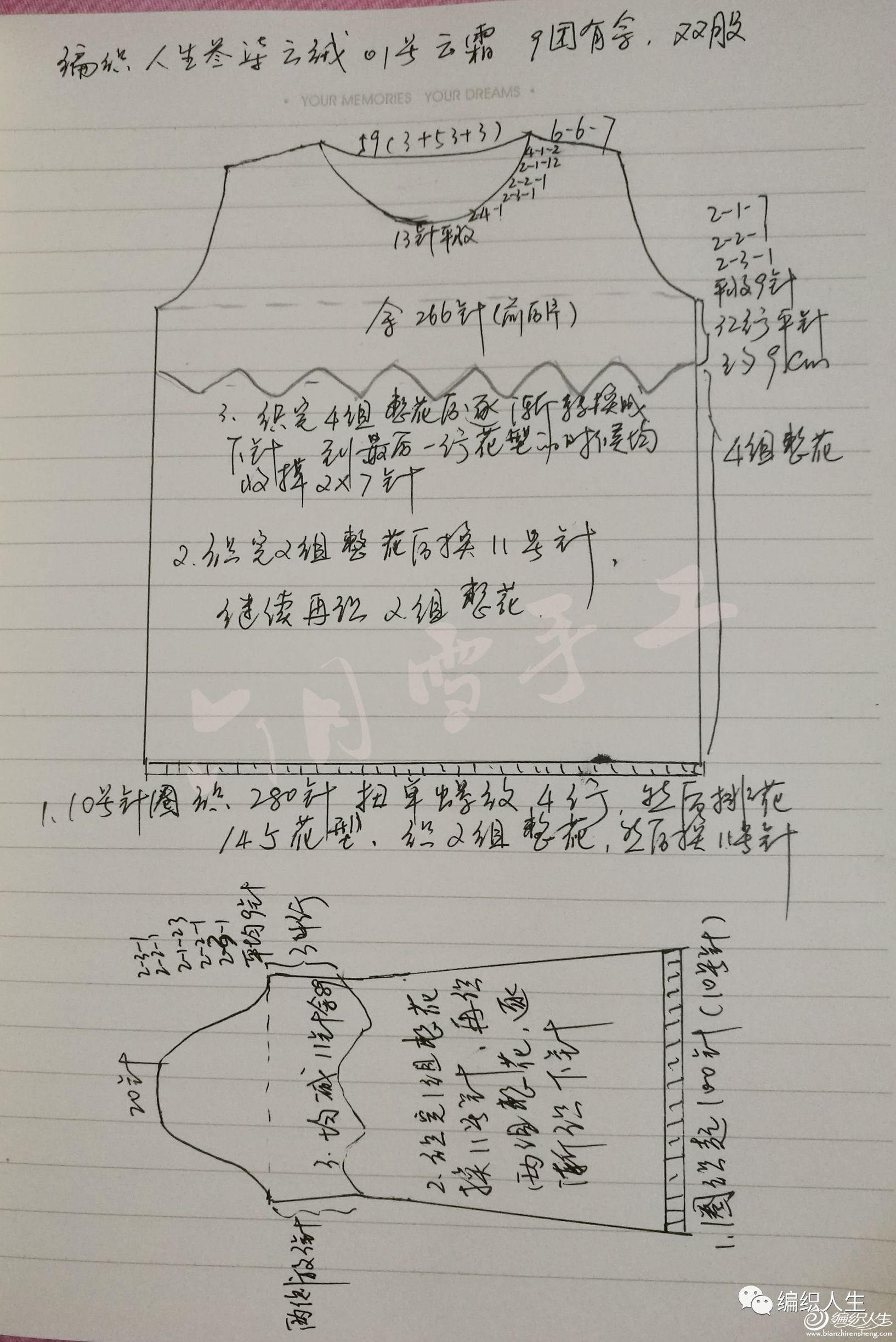 粗毛线落肩袖毛衣编织教程全过程,编织落肩袖毛衣简单易学的花型