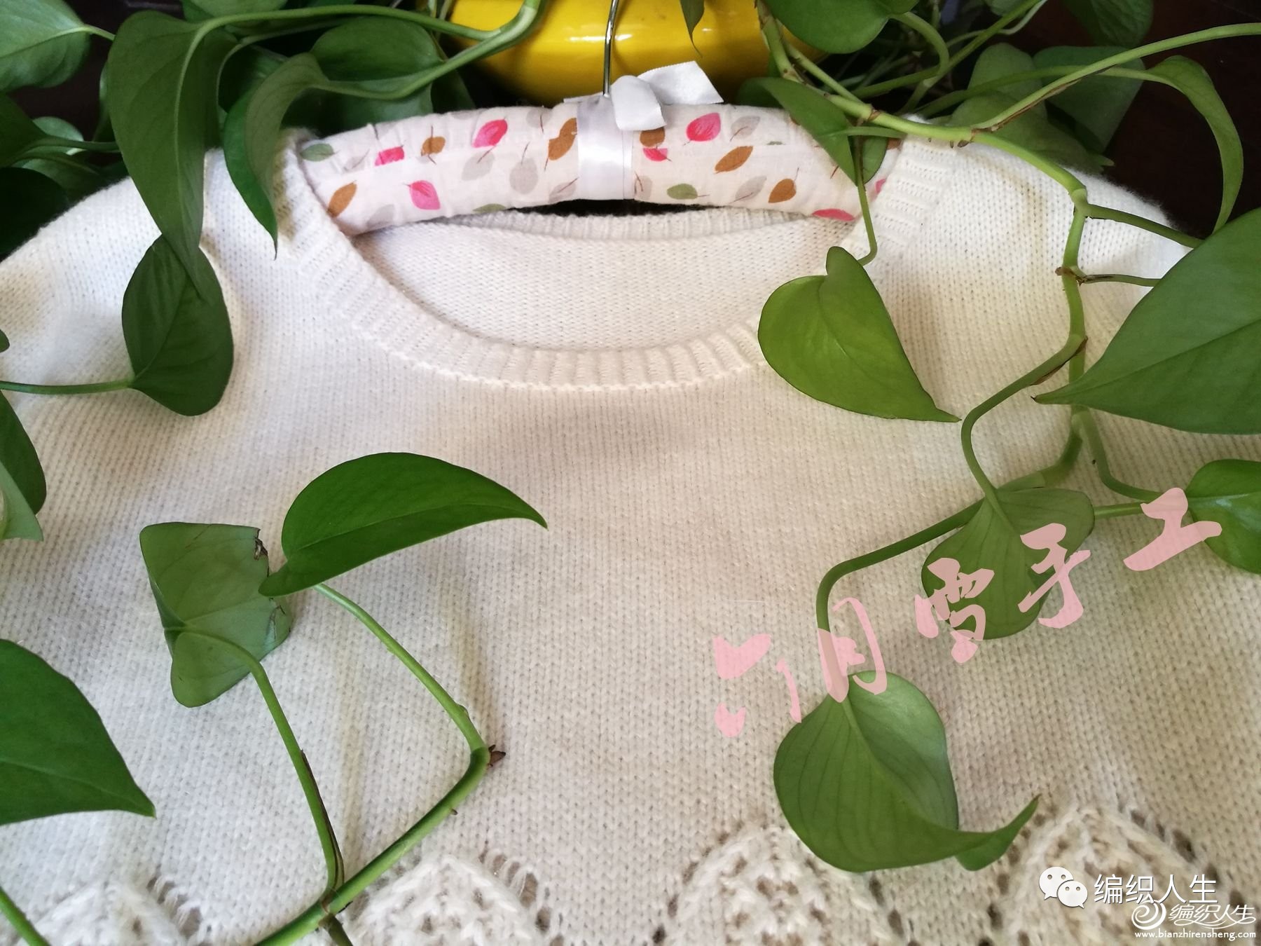 粗毛线落肩袖毛衣编织教程全过程,编织落肩袖毛衣简单易学的花型