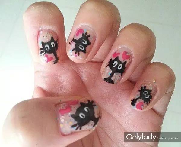 美甲款式推荐2024夏款手绘美甲,美甲款式手绘爆款美甲图显白