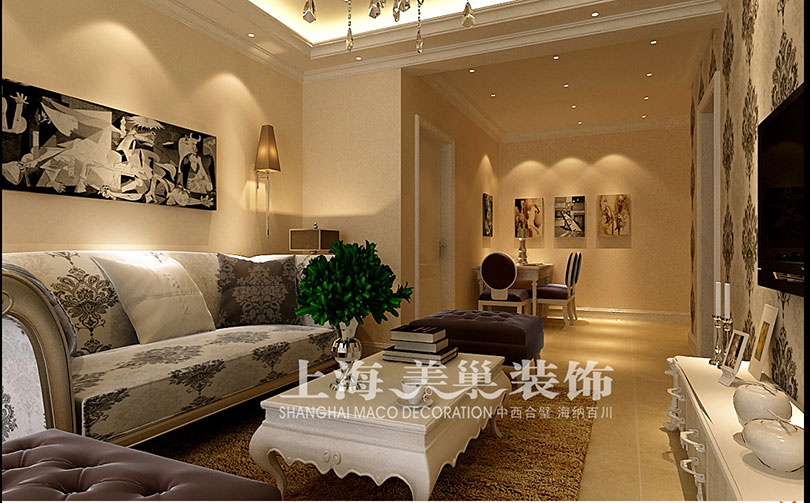 郑州正商蓝海港湾，明钻89平两室两厅简欧风格对比