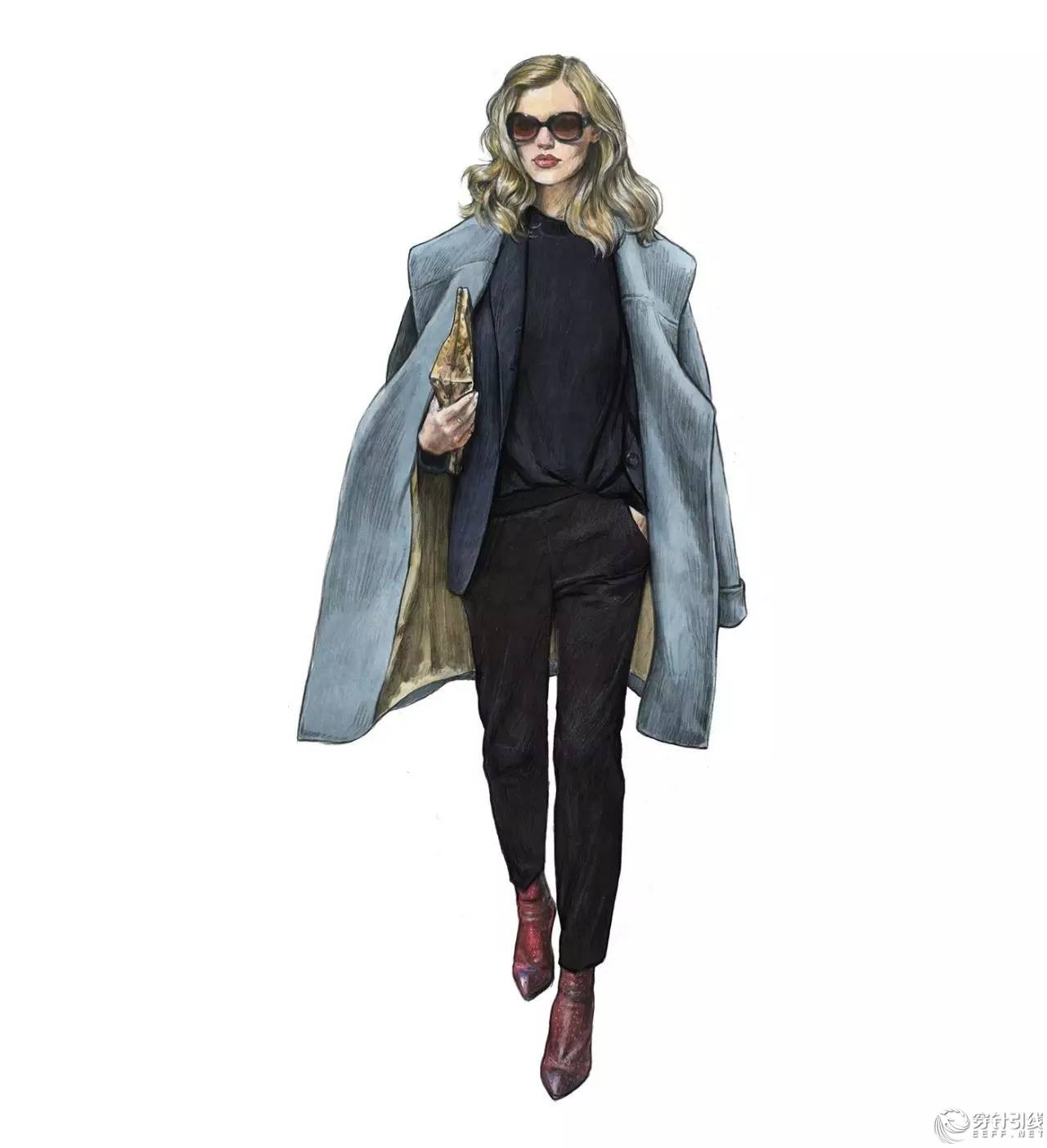 服装设计手绘时装,手绘时尚潮流服装