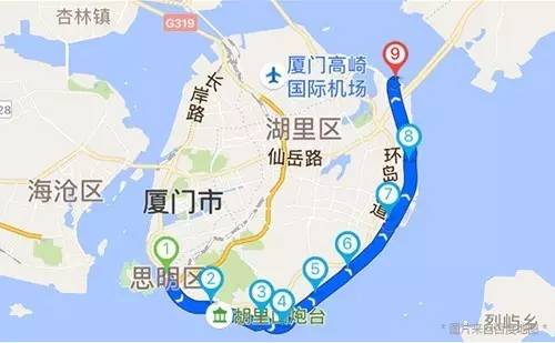 厦门环岛骑行最佳路线图 (厦门环岛骑行最佳路线)