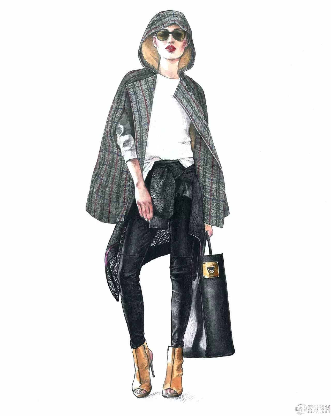 服装设计手绘时装,手绘时尚潮流服装