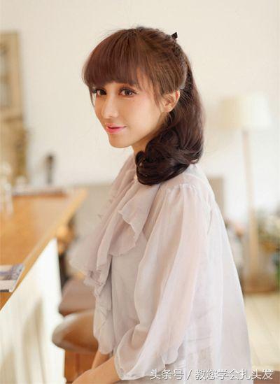 菱形脸发型散着好看还是扎好看,菱形脸太阳穴凹陷合适什么扎发