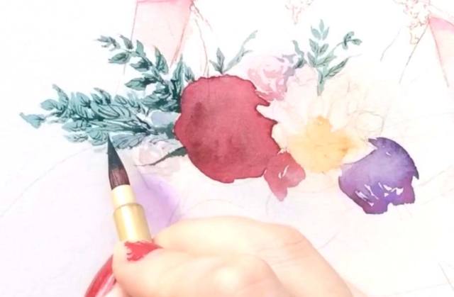 水彩画爱情教程,水彩绘画教程画玫瑰花图片