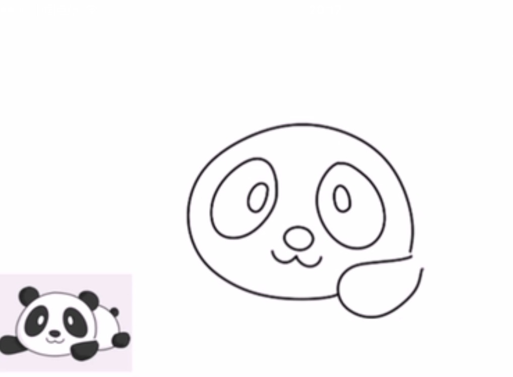 数字6画熊猫简笔画,简笔画儿童3-6岁简单熊猫