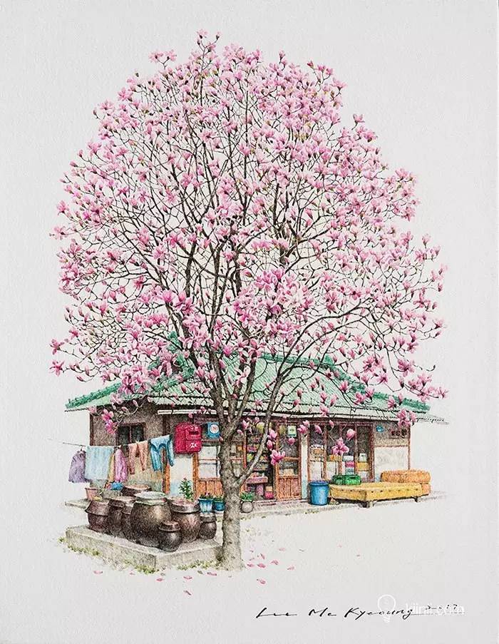 杂货店也能够很唯美：韩国艺术家MeKyeoungLee花费20年时间手绘的小便利店