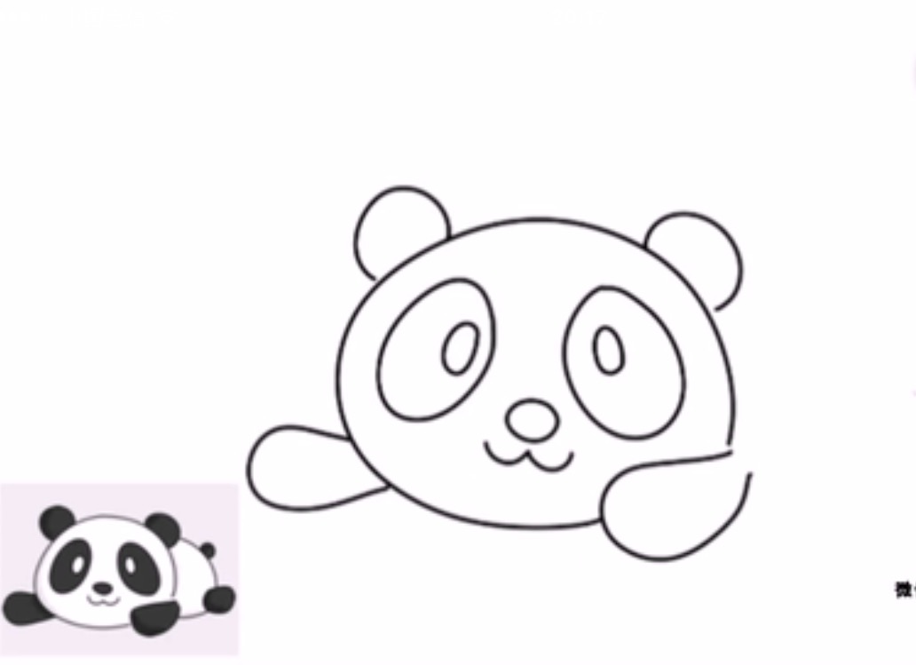 数字6画熊猫简笔画,简笔画儿童3-6岁简单熊猫