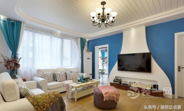 140平米地中海风格装修效果图,汇君城140平米三室轻奢装修风格