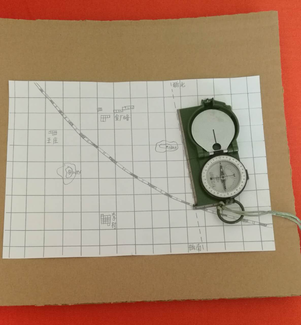 从军品店搞个指北针，学会咋用，咱们就能够玩解放军的按图行进了