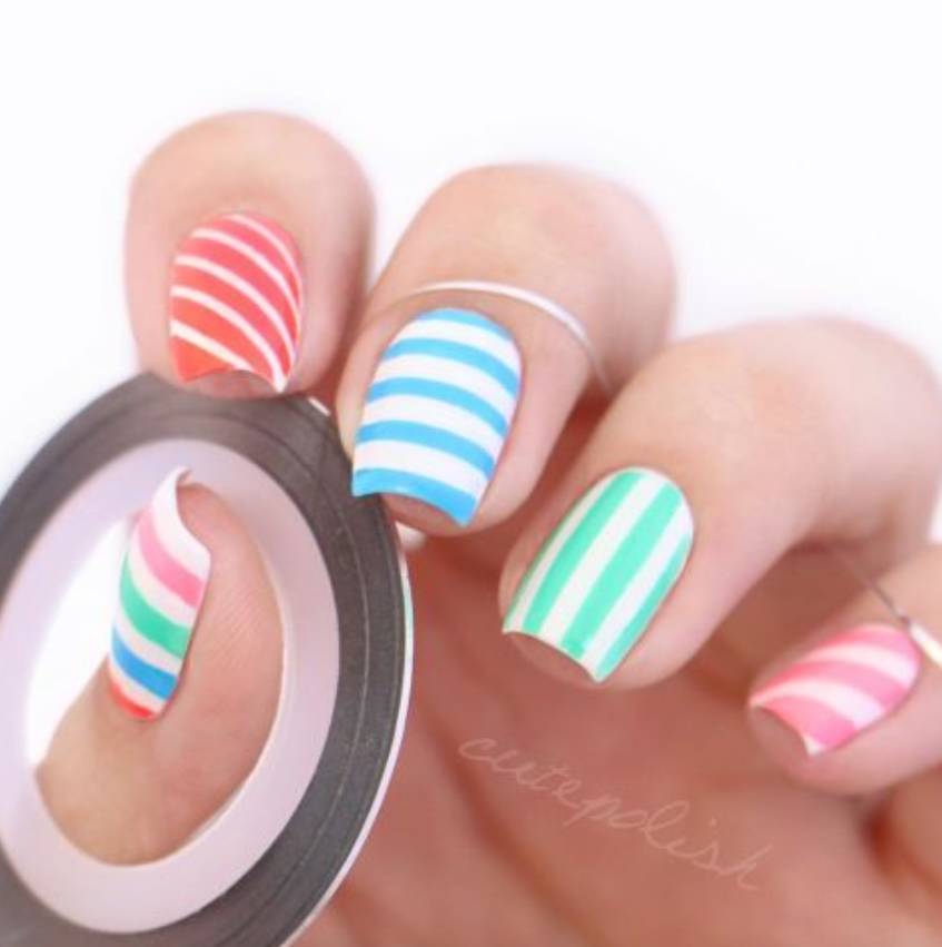 好看又好做的美甲diy教学,美甲小技巧学会在家就能做哦