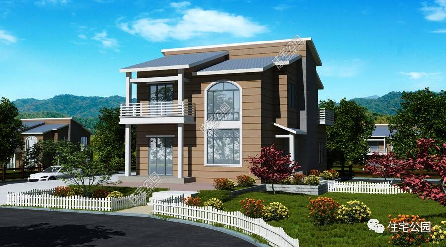 农村最省钱的两层小别墅中式,农村实用自建房2层半小别墅