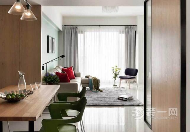 现代简约风格成都和信天骄府三室两厅创意装修图