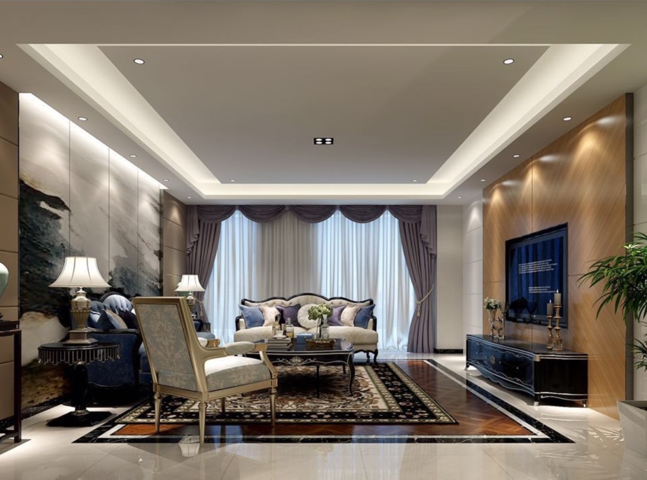 百旺杏林湾250平现代简约风格效果图设计