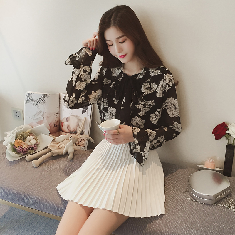 雪纺衫显瘦大花遮肉减龄洋气,夏季时尚百搭洋气碎花显瘦雪纺衫