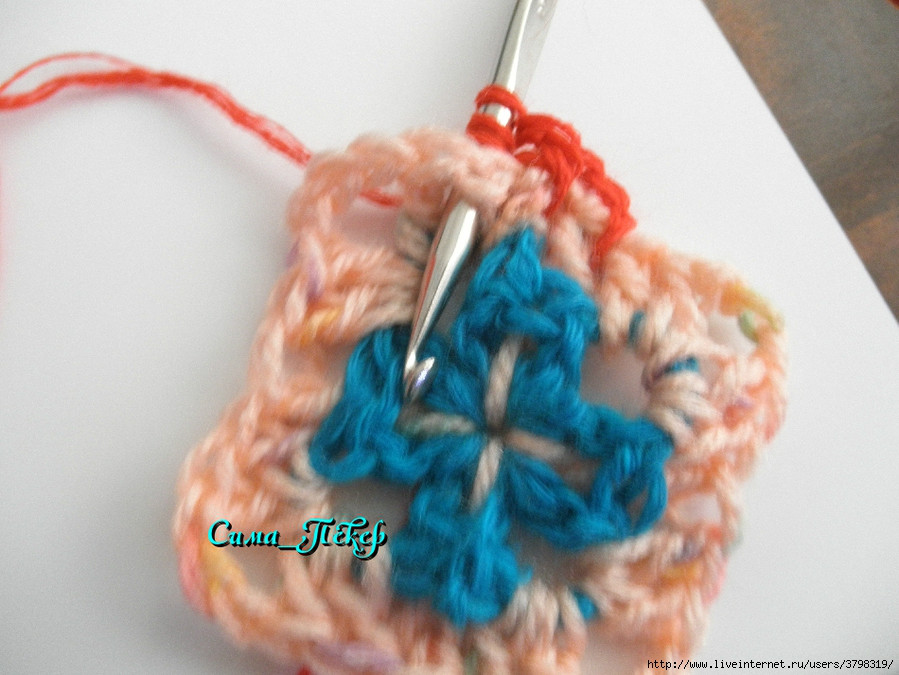 方形莲花坐垫底托钩法教程,钩方形坐垫四个角上翘的原因