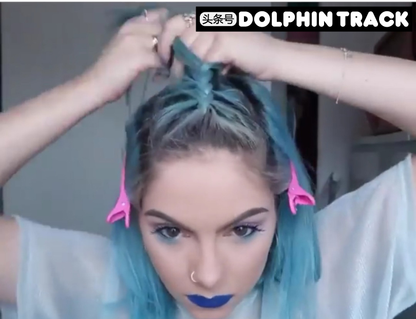 ins短发丝带编发,编发教程ins风短发