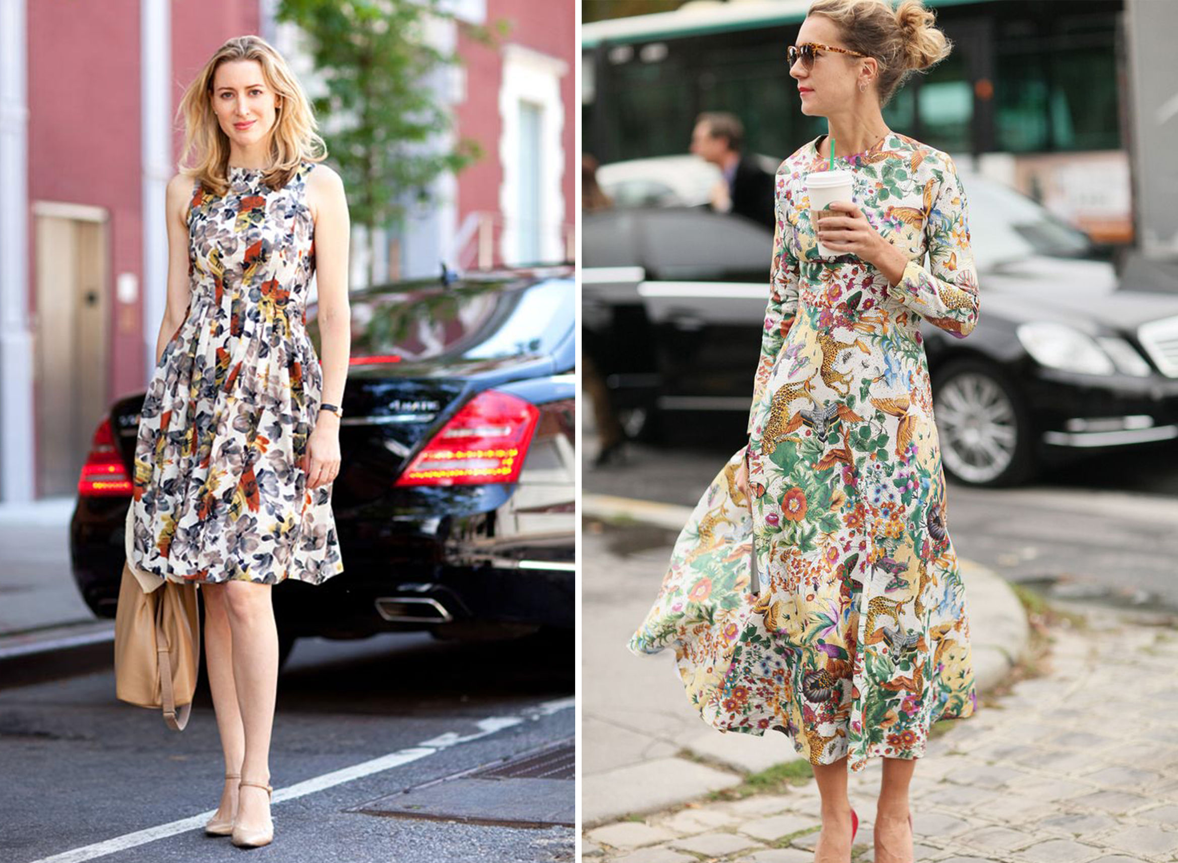 夏天的碎花裙怎么穿才好看,穿搭一件小碎花连衣裙